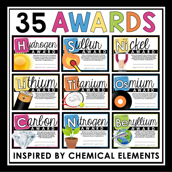 2 Science Awards Chemical Elements