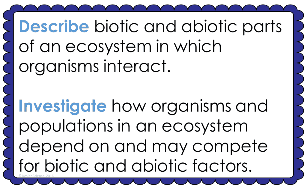 ABIOTIC AND BIOTIC FACTORS LESSON PLAN A COMPLETE SCIENCE LESSON