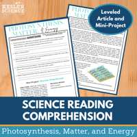 Cover Photosynthesis, Matter, and Energy