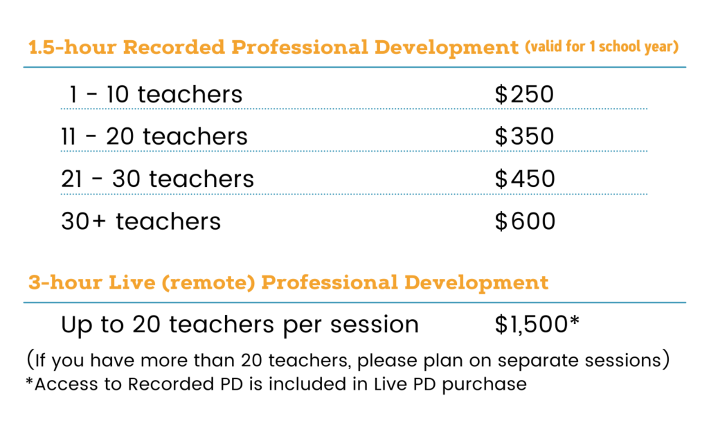 Lone STAAR Launch Professional Development Pricing