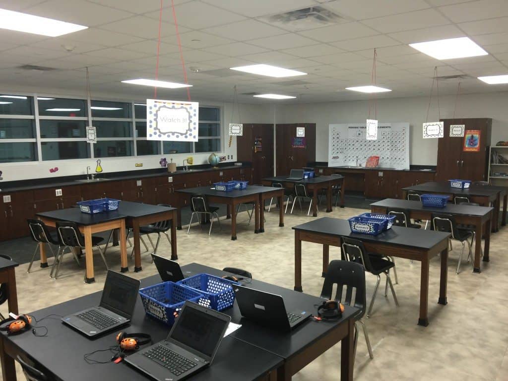 middle school science classroom