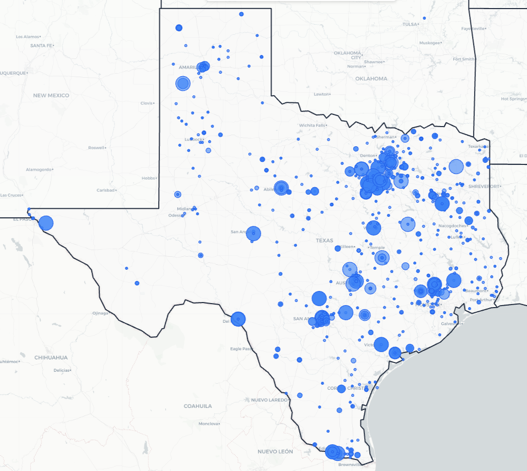 Kesler Science usage across Texas