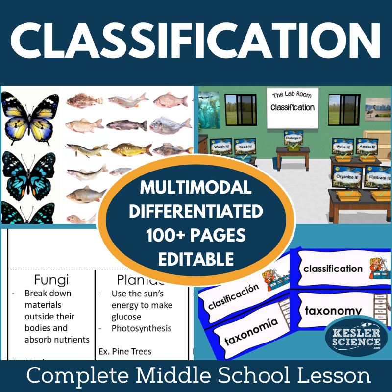 Class Def Science Classification Activities for Middle School Science