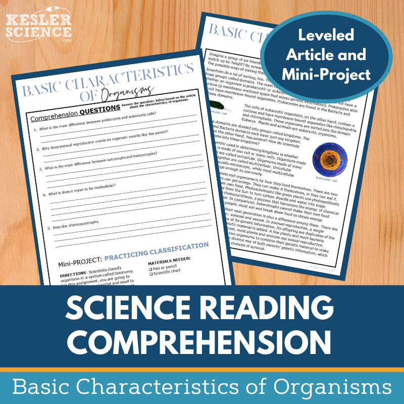 Cover Basic Characteristics of Organisms