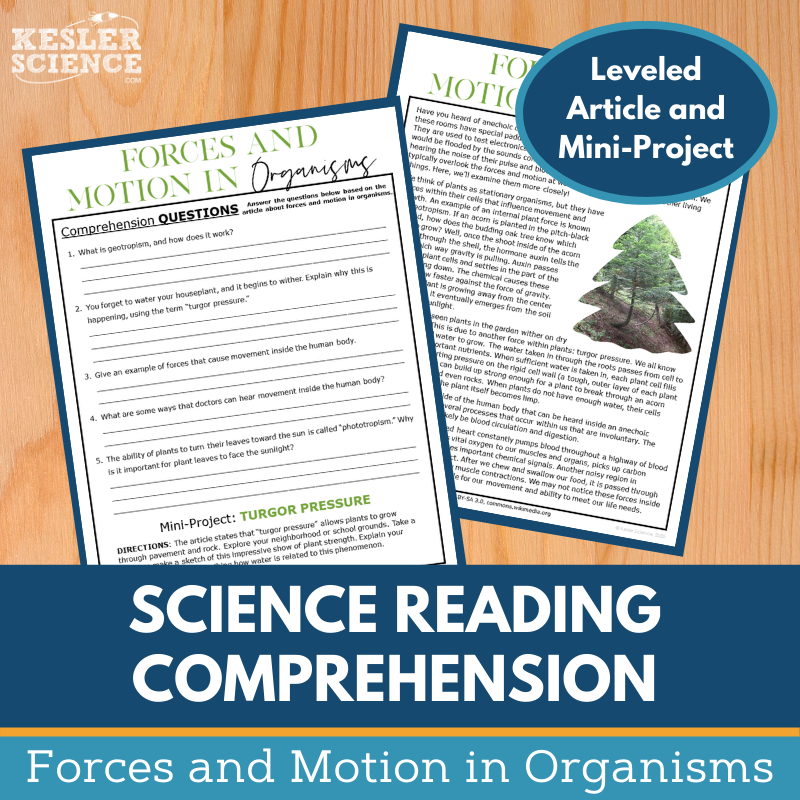 Cover Forces and Motion in Organisms