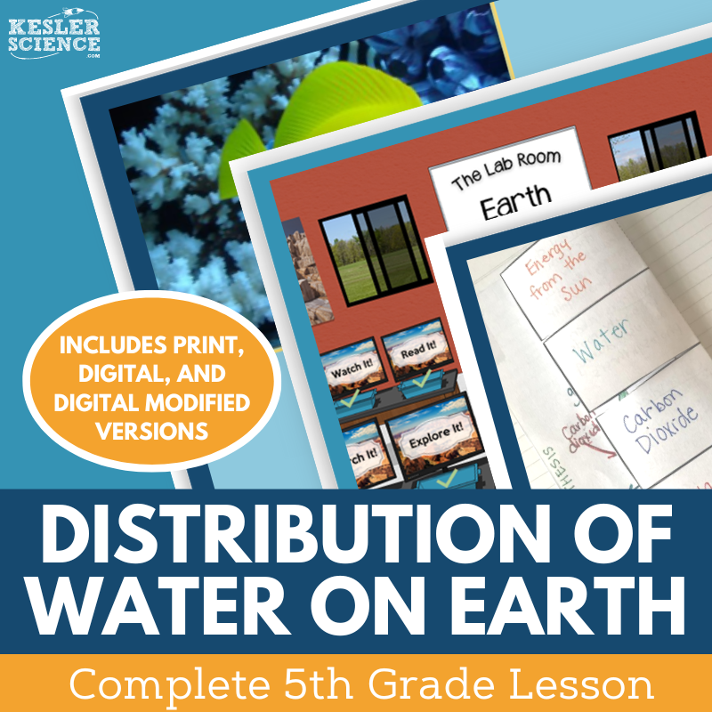 Distribution of Water on Earth Activities for 5th Grade Science