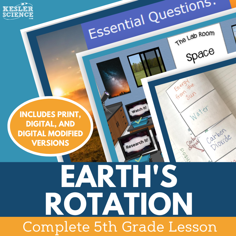 Earth's Rotation Activities for 5th Grade Science
