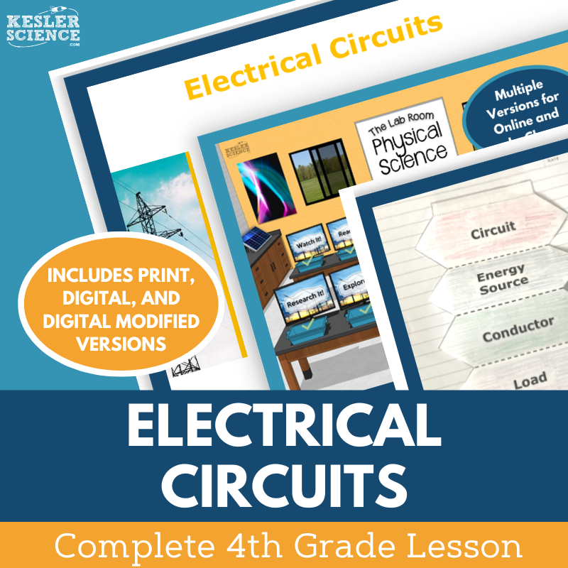 Electrical Circuits Activities for 4th Grade Science