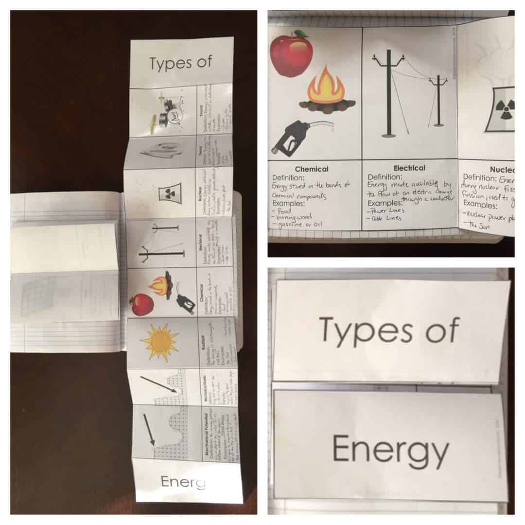 Types of Energy Interactive Notebooks
