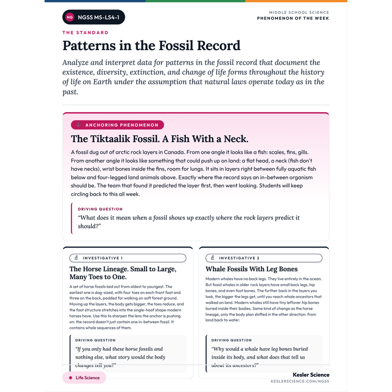 Phenomenon-of-the-Week for MS-LS4-1 cover