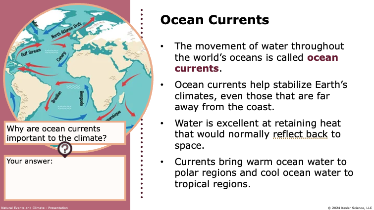 ocean currents map showing how global circulation stabilizes Earths climate