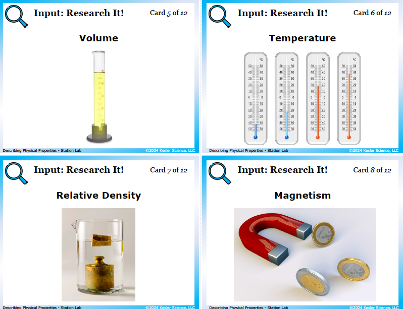 Input station card from the describing physical properties Station Lab