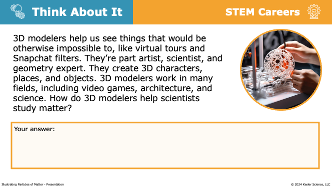 Think About It STEM career: how 3D modelers help scientists study matter