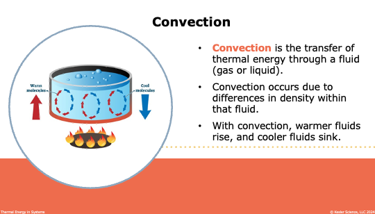 convection as thermal energy transfer through fluids driven by density differences