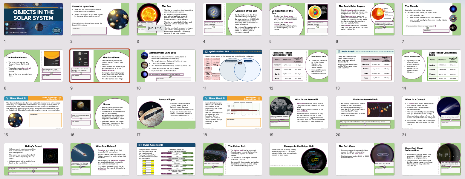 Objects in the Solar System Lesson Plan (TEKS 7.9A) | Kesler Science