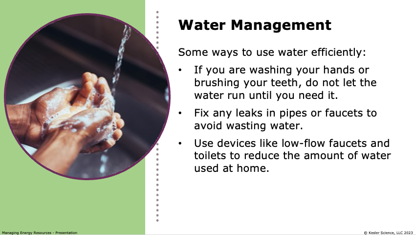water management strategies for using water efficiently at home