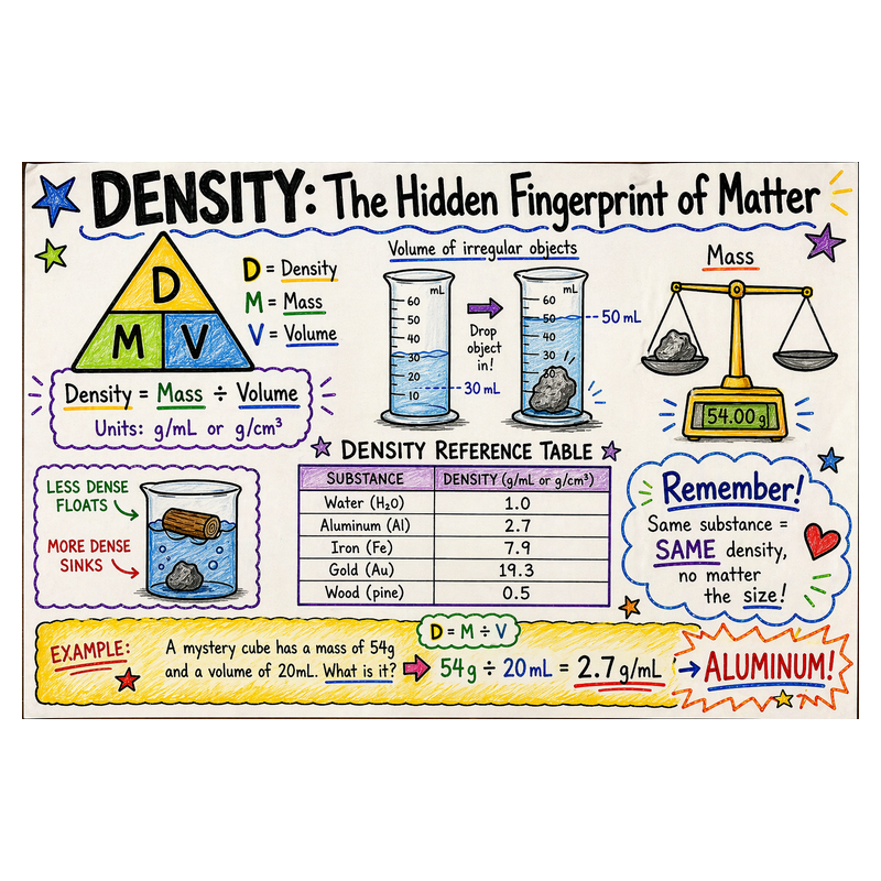 Comparing Density Anchor Chart Ideas cover