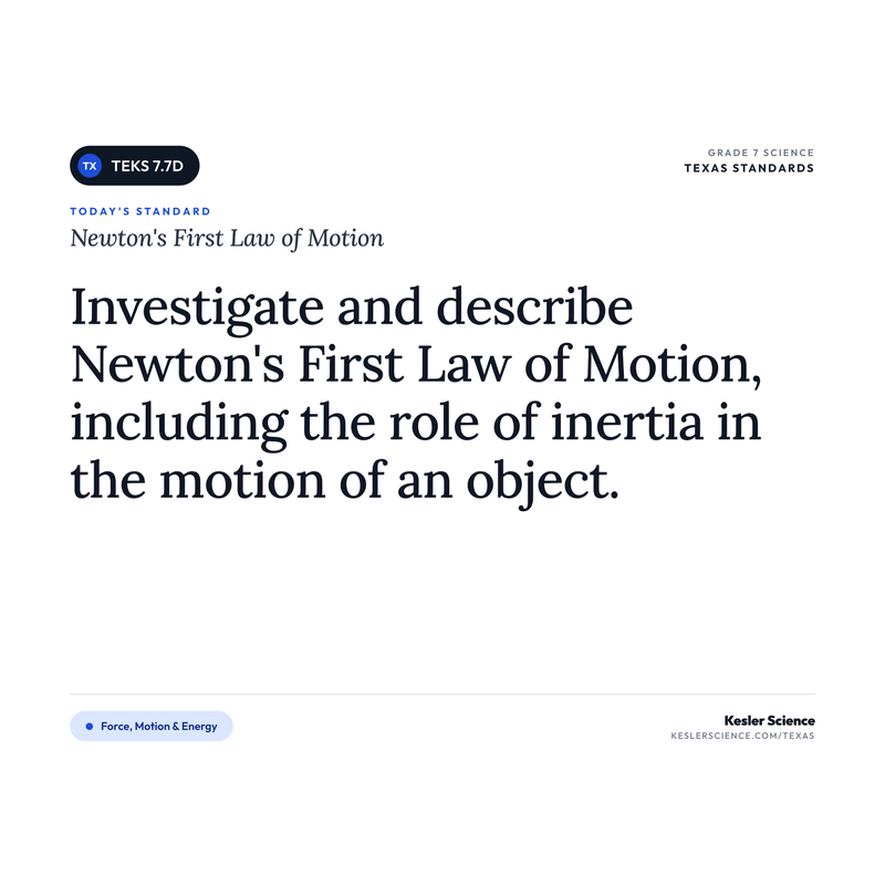 Newton's First Law of Motion — I Can Poster Pack cover